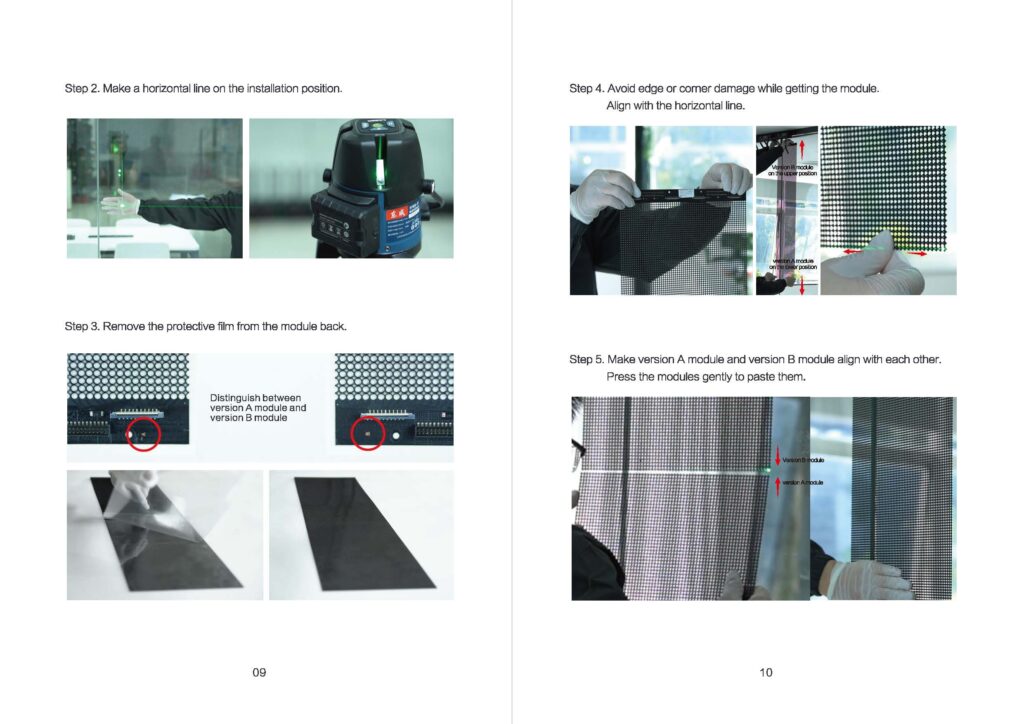 Holographic Display 6 DDW Holographic Invisible Screen—Mounting On Glass manual Oldal 5