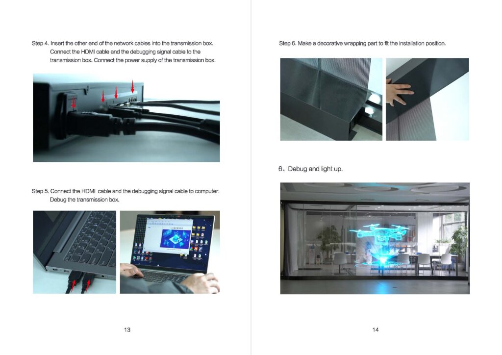 Holographic Display 8 DDW Holographic Invisible Screen—Mounting On Glass manual Oldal 7